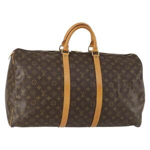 LOUIS VUITTON Monogram Keepall 55 Boston Bag M41424 LV Auth 158440